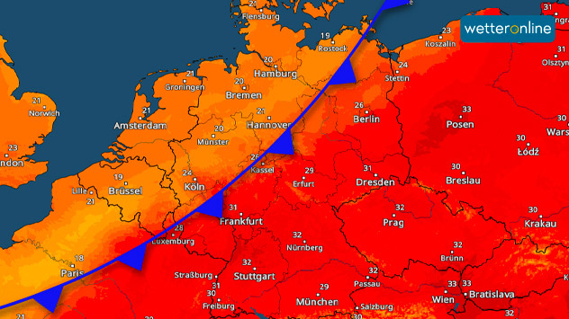 TemperaturRadar Freitag 30. August 2024