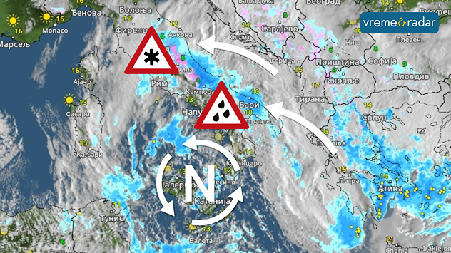 Ciklon i padavine Italija