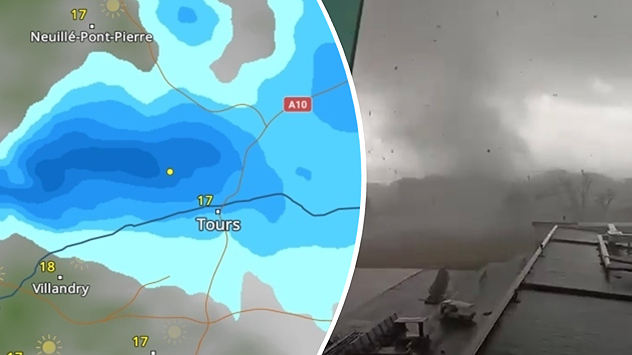 Am Montagvormittag hat ein Tornado die Stadt Tours in Zentralfrankreich heimgesucht.