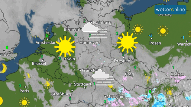 Das WetterRadar zeigt große Wetterunterschiede in Deutschland.
