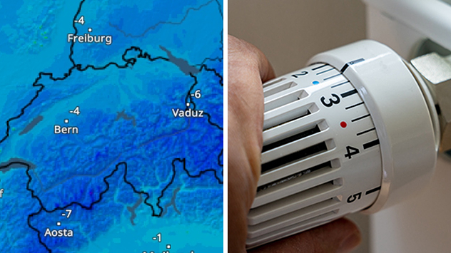 TemperaturRadar links, Heizungsregler rechts