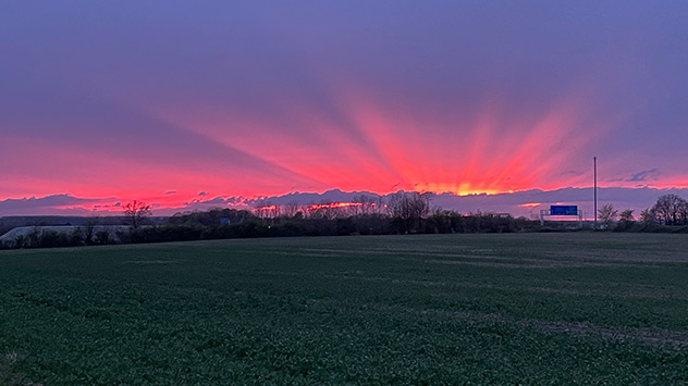 Dämmerung in Beckum am Niederrhein