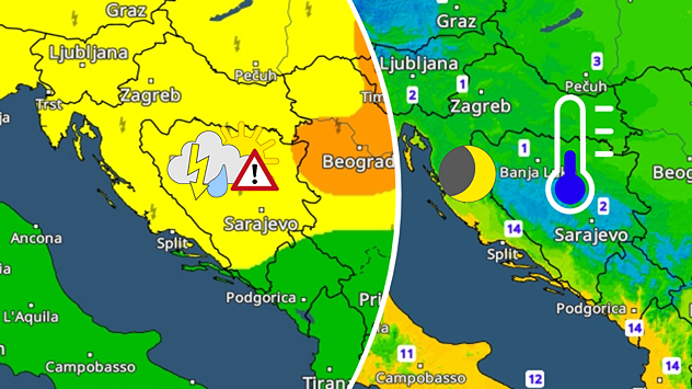 Nestabilnije i vjetrovito vrijeme stiže