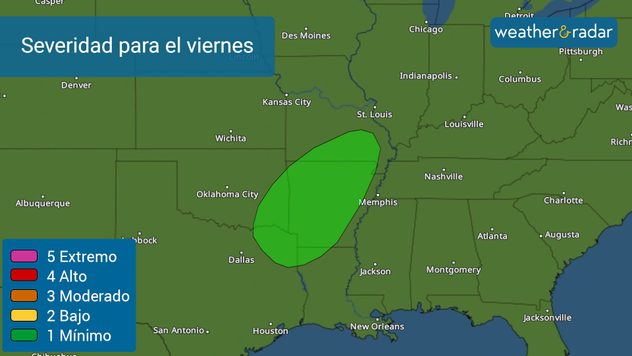 Algunas tormentas aisladas serán posibles el viernes, de manera desorganizada.