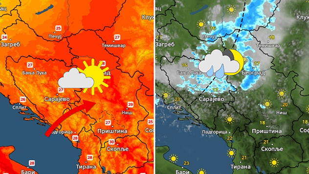 Suvo u petak, pljuskovi u subotu