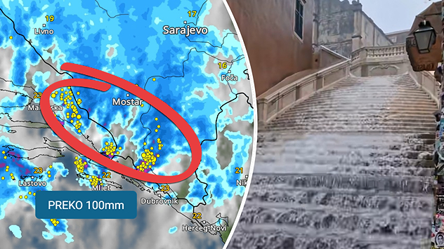 Palo preko 100mm kiše, potoci cestama