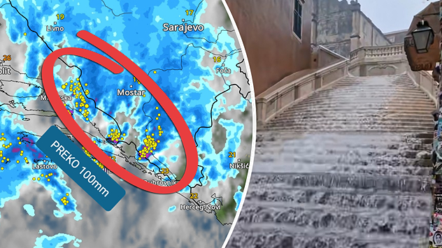 Palo preko 100mm kiše, potoci cestama