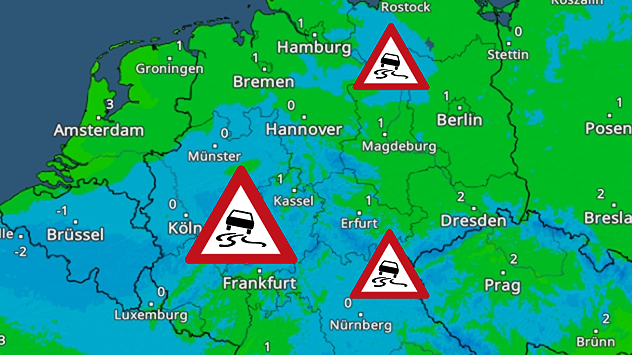 Abends und in der Nacht zum Freitag bleibt es Glatt.