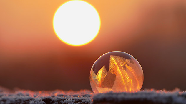 Gefrorene Seifenblase