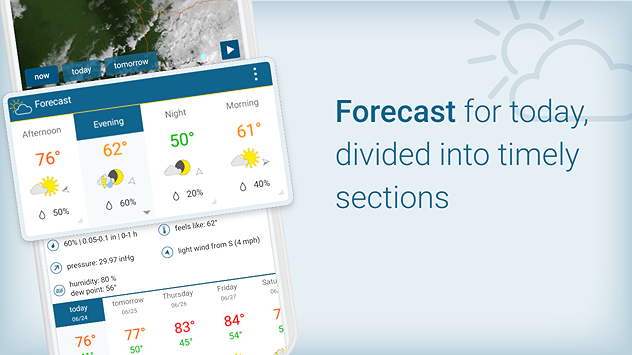 Discover the app: Today's forecast