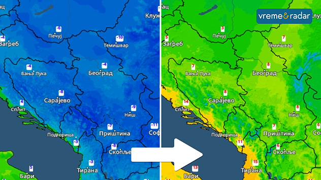 Mraz, pa blaže temperature