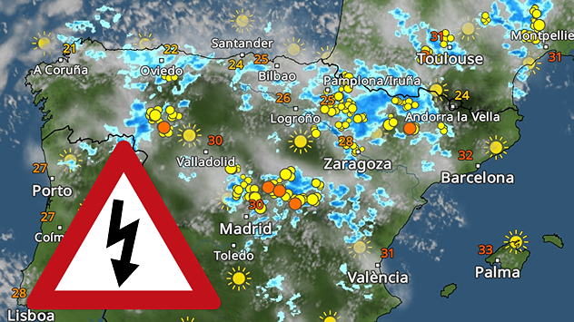 La presencia de aire frío en altura condicionará el tiempo en España los próximos días. Las tormentas serán frecuentes en amplias zonas, activando las alertas en numerosas comunidades.&nbsp;