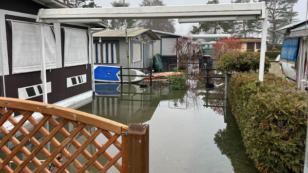 Camping überflutet