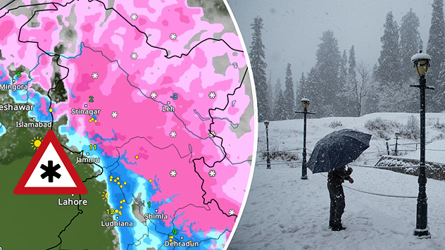 Western disturbance brings fresh snowfall to the himalayan region