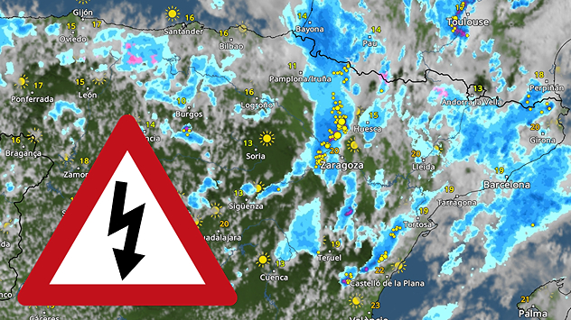 Las tormentas vespertinas están descargando con potencia en muchas zonas de España. El granizo ha sido el protagonista en varias localidades y zonas del país.&nbsp;