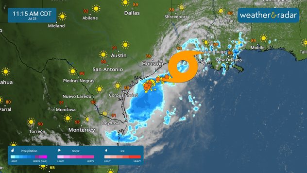 The heaviest remain will remain south of Bertha's center.