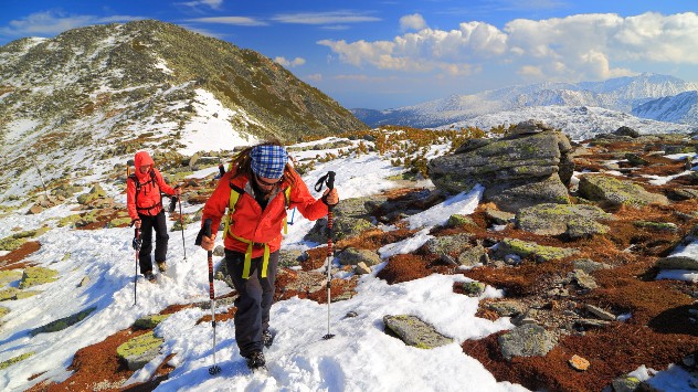 Wanderer im Hochgebirge