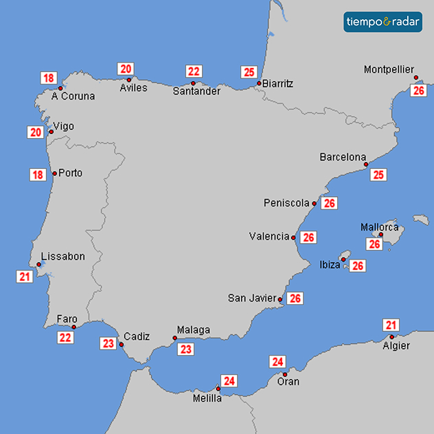 El agua del mar supera los 25 grados en zonas del Mediterráneo