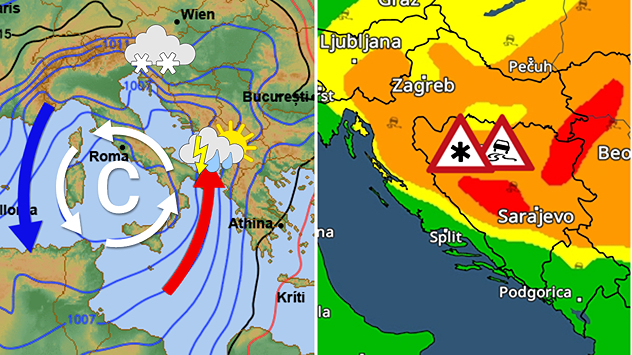 Negdje zimski dani, moguća ledena kiša