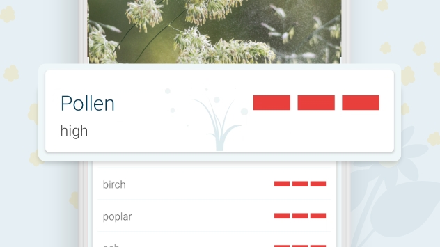 Check out our pollen forecast for your specific location inside the app.