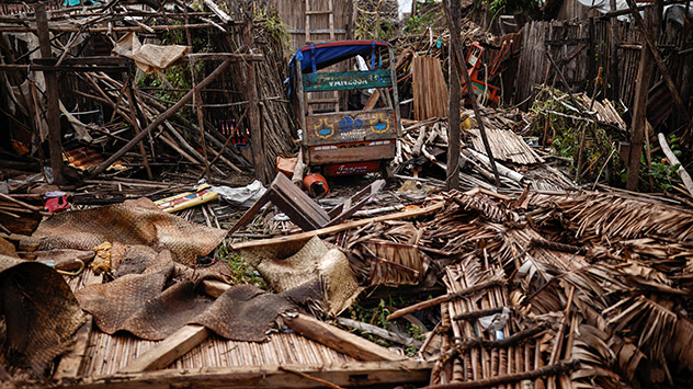 In der Stadt Mananjary, an der Ostküste von Madagaskar, sind die Schäden groß.