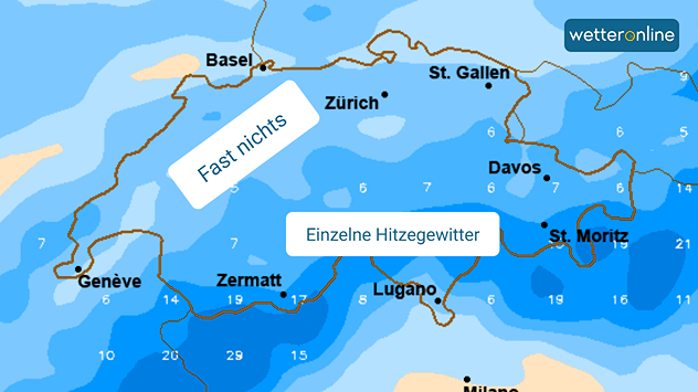 Niederschlagsmengen Schweiz