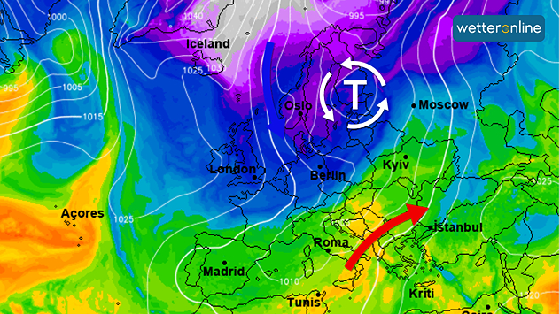 Polarluft sorgt nächste Woche für nasskaltes Wetter.