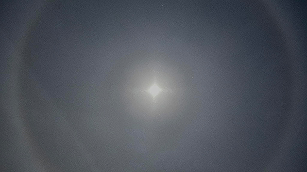 Der Halo-Ring ist auch von Bad Kreuznach südwestlich von Mains aus zu sehen. 