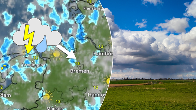 Schauerwetter im Nordwesten Deutschlands