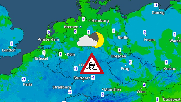 TemperaturRadar zeigt die Tiefstwerte in der Nacht zum Montag