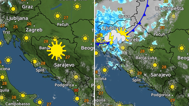 Sunčana srijeda, pa promjenljivo vrijeme