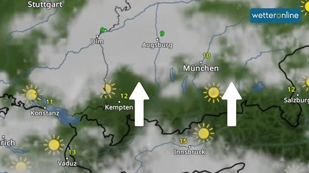 WetterRadar von Samstagvormittag