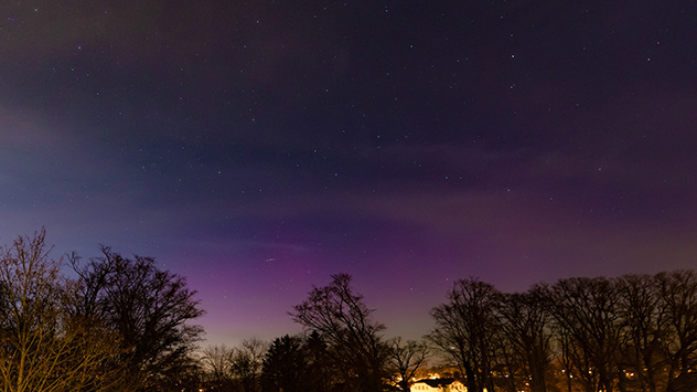 fotografisches Polarlicht über Dresden