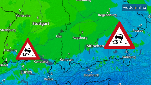 Wie das TemperaturRadar zeigt, wird die Nacht zum Freitag vor allem Richtung Alpen frostig.