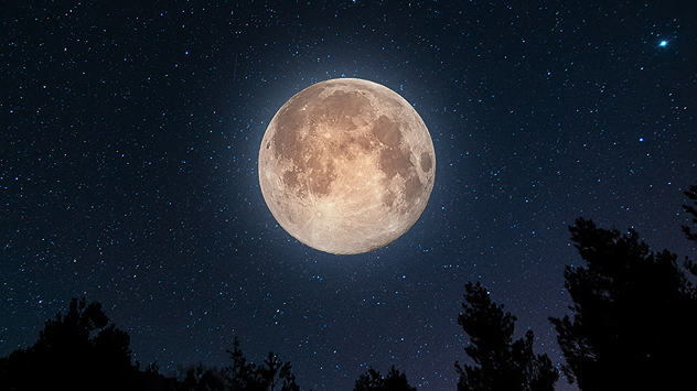 Luna piena nel cielo