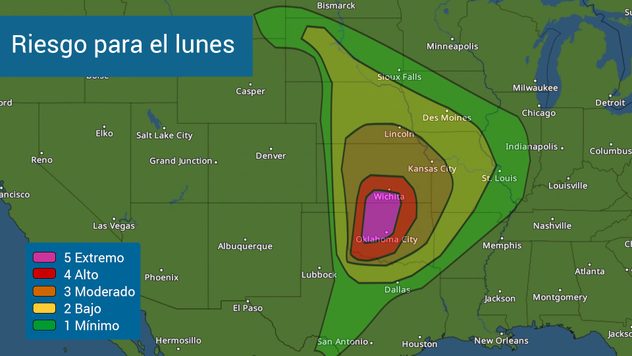 Es probable que se produzca un brote de tormentas severas en las llanuras centrales y meridionales el 6 de mayo de 2024.