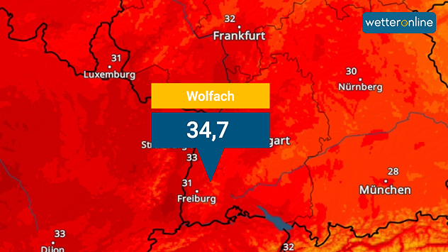 Höchstwerte TemperaturRadar