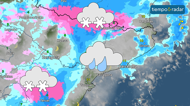 La nieve podría aparecer en algunos lugares del noreste peninsular. 