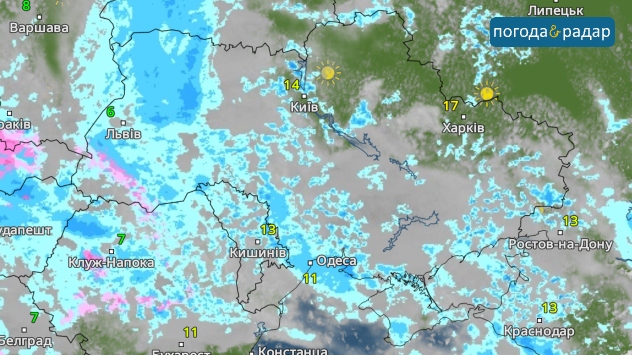 Цього тижня в Україні очікуються зливи й дощі. В Карпатах – сніг.