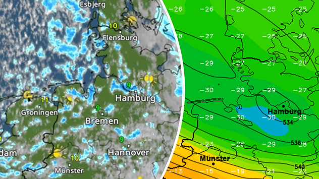 WetterRadar und Grafik Höhenkaltluft