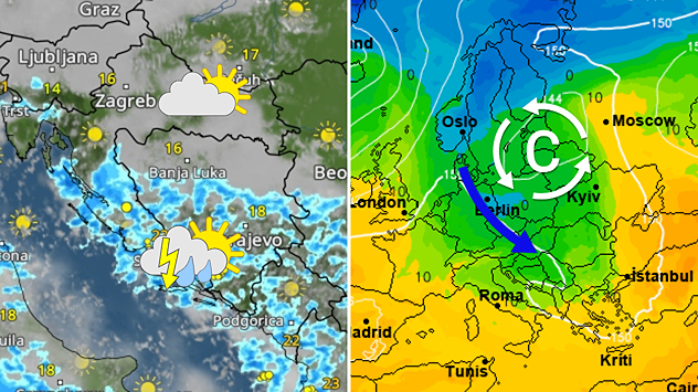 Oblaci, kiša i osjetno svježije