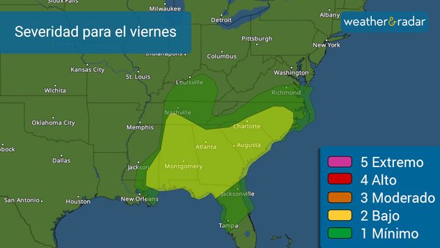 Severidad para el viernes.