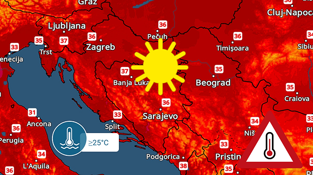 Toplinski val jača. Većinom sunčano