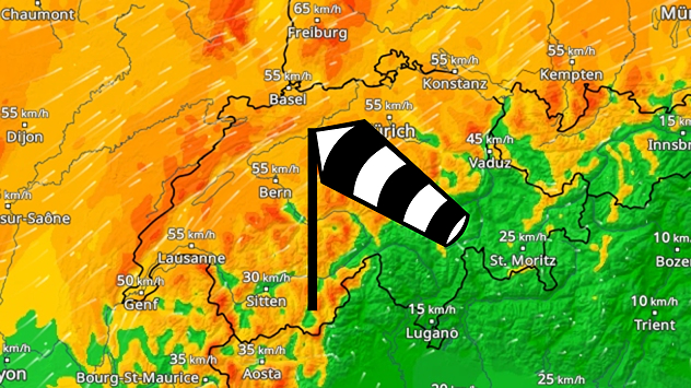 Windkarte Schweiz