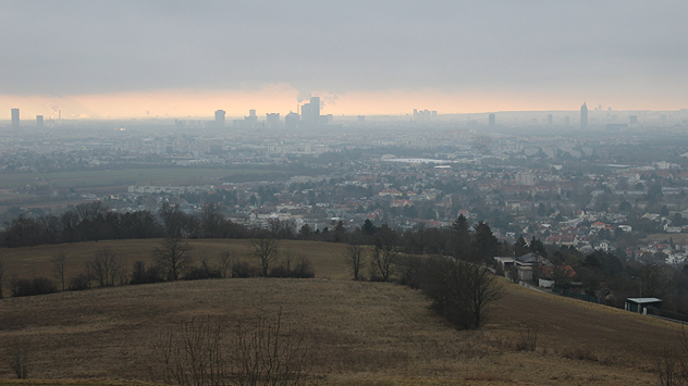 Die Webcam zeigt Wien bei bedecktem Himmel.