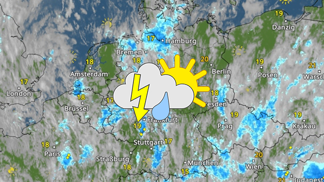 WetterRadar mit Wettersymbol