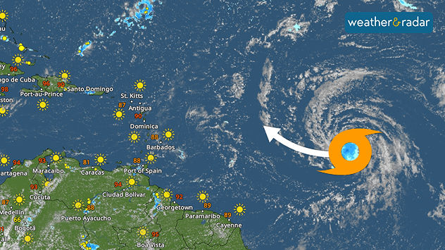 Tropical Storm Dolly is heading west-northwest toward the Caribbean.