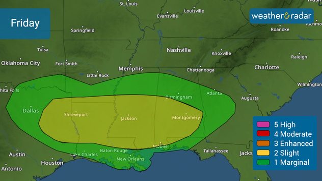 Friday's severe threat