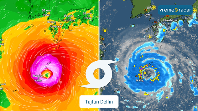 Tajfun na jugu Japana