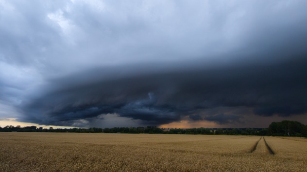 Braunschweiger Land  Böenfront. - © Sebastian Knorr (Stormspotter Braunschweig) Böenfront einer Gewitterwolken über dem Braunschweiger Land